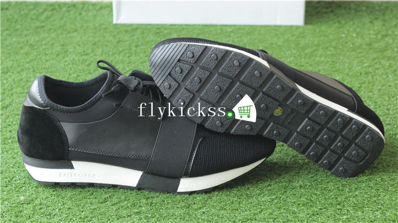 Balenciaga Race Runner Trainers Black White